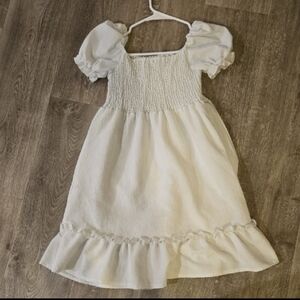 SHEIN White Ruffled Kids Dress